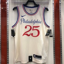 NBA Men Season 20-21 Philadelphia 76ers Beige #25 SIMMONS City Jersey High Quality Name and Number Print