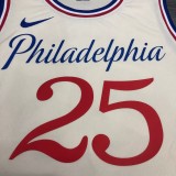 NBA Men Season 20-21 Philadelphia 76ers Beige #25 SIMMONS City Jersey High Quality Name and Number Print