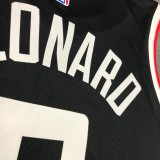 NBA Season 20-21 Men Los Angeles Clippers in Latin Black City #2 LEONARD Jersey High Quality Name and Number Print