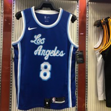 NBA Men Los Angeles Lakers Retro in Latin #8 BRYANT Blue Round Neck Jersey High Quality Name and Number Print