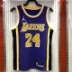 NBA Men Season 2021 Los Angeles Lakers #24 BRYANT Purple Round Neck with Jordan logo Jersey High Quality Name and Number Print