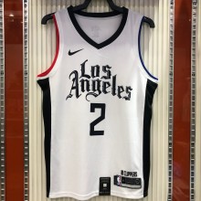 NBA Season 20-21 Men Los Angeles Clippers in Latin White City #2 LEONARD Jersey High Quality Name and Number Print