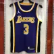 NBA Men Season 2021 Los Angeles Lakers #3 DAVIS Purple Round Neck with Jordan logo Jersey High Quality Name and Number Print