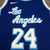 NBA Men Los Angeles Lakers Retro in Latin #24 BRYANT Blue Round Neck Jersey High Quality Name and Number Print