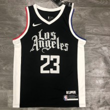 NBA Season 20-21 Men Los Angeles Clippers in Latin Black City #23 WILLIAMS Jersey High Quality Name and Number Print