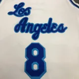 NBA Men Los Angeles Lakers Retro in Latin #8 BRYANT white Round Neck Jersey High Quality Name and Number Print