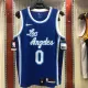 NBA Men Los Angeles Lakers Retro in Latin #0 KUZMA Blue Round Neck Jersey High Quality Name and Number Print