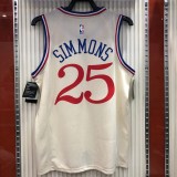NBA Men Season 20-21 Philadelphia 76ers Beige #25 SIMMONS City Jersey High Quality Name and Number Print