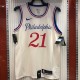 NBA Men Season 20-21 Philadelphia 76ers Beige #21 EMBIID City Jersey High Quality Name and Number Print