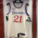 NBA Men Season 20-21 Philadelphia 76ers Beige #21 EMBIID City Jersey High Quality Name and Number Print