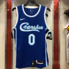 NBA Men Los Angeles Lakers Retro in Latin with Crenshaw #0 YOUNG Blue Round Neck Jersey High Quality Name and Number Print