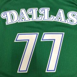NBA Men Season 2021 Dallas Mavericks Green #77 DONCIC Jersey High Quality Name and Number Print