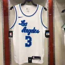NBA Men Los Angeles Lakers Retro in Latin #3 DAVIS white Round Neck Jersey High Quality Name and Number Print
