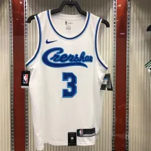 NBA Men Los Angeles Lakers Retro in Latin with Crenshaw #3 DAVIS white Round Neck Jersey High Quality Name and Number Print