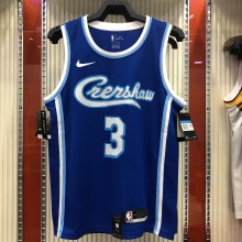 NBA Men Los Angeles Lakers Retro in Latin with Crenshaw #3 DAVIS Blue Round Neck Jersey High Quality Name and Number Print