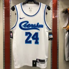 NBA Men Los Angeles Lakers Retro in Latin with Crenshaw #24 BRYANT white Round Neck Jersey High Quality Name and Number Print