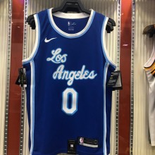 NBA Men Los Angeles Lakers Retro in Latin #0 YOUNG Blue Round Neck Jersey High Quality Name and Number Print