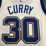 NBA Men Golden State Warriors Retro White #30 CURRY Jersey High Quality Name and Number Print