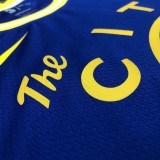 NBA Men Season 2021 Golden State Warriors the City Blue #35 DURANT Jersey High Quality Name and Number Print