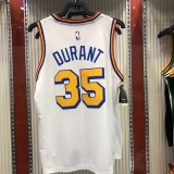 NBA Men Golden State Warriors New Model Retro White #35 DURANT Jersey High Quality Name and Number Print