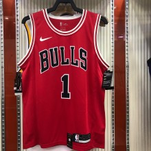 NBA Men Chicago Bulls Red #1 ROSE Jersey High Quality Name and Number Print