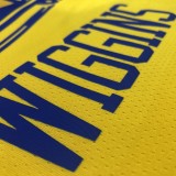NBA New Season Men Golden State Warriors the City Yellow #22 WIGGINS Jersey High Quality Name and Number Print