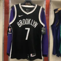 NBA Men New Brooklyn Nets Black #7 DURANT Jersey High Quality Name and Number Print