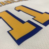 NBA Men Golden State Warriors New Model Retro White #11 THOMPSON Jersey High Quality Name and Number Print