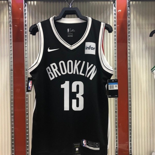 NBA Men New Brooklyn Nets Black #13 HARDEN Jersey High Quality Name and Number Print