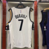 NBA Men New Brooklyn Nets White #7 DURANT Jersey High Quality Name and Number Print