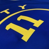 NBA Men Season 2021 Golden State Warriors the City Blue #11 THOMPSON Jersey High Quality Name and Number Print