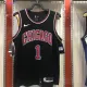 NBA Men Chicago Bulls Black #1 ROSE Jersey High Quality Name and Number Print