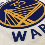 NBA Men Golden State Warriors White #35 DURANT Jersey High Quality Name and Number Print