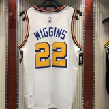 NBA Men Golden State Warriors New Model Retro White #22 WIGGINS Jersey High Quality Name and Number Print