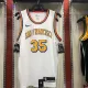 NBA Men Golden State Warriors New Model Retro White #35 DURANT Jersey High Quality Name and Number Print