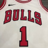 NBA Men Chicago Bulls White #1 ROSE Jersey High Quality Name and Number Print