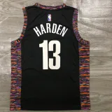 NBA Men New Brooklyn Nets Black City #13 HARDEN Jersey High Quality Name and Number Print