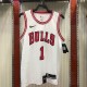 NBA Men Chicago Bulls White #1 ROSE Jersey High Quality Name and Number Print