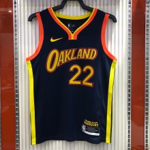 NBA Men Season 2021 Golden State Warriors #22 WIGGINS Black City Jersey High Quality Name and Number Print