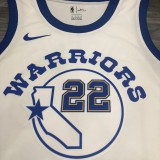 NBA Men Golden State Warriors Retro White #22 WIGGINS Jersey High Quality Name and Number Print
