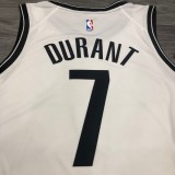 NBA Men New Brooklyn Nets White #7 DURANT Jersey High Quality Name and Number Print