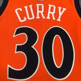 NBA Men Season 2021 Golden State Warriors Up-and-coming Star Orange #30 CURRY Jersey High Quality Name and Number Print