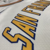 NBA Men Golden State Warriors New Model Retro White #11 THOMPSON Jersey High Quality Name and Number Print