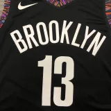 NBA Men New Brooklyn Nets Black City #13 HARDEN Jersey High Quality Name and Number Print