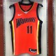 NBA Men Season 2021 Golden State Warriors Up-and-coming Star Orange #11 THOMPSON Jersey High Quality Name and Number Print