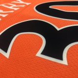 NBA Men Season 2021 Golden State Warriors Up-and-coming Star Orange #30 CURRY Jersey High Quality Name and Number Print