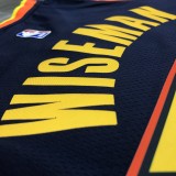 NBA Men Season 2021 Golden State Warriors #33 WISEMAN Black City Jersey High Quality Name and Number Print