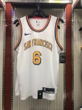 NBA Men Golden State Warriors New Model Retro White #6 YOUNG Jersey High Quality Name and Number Print