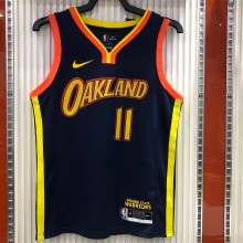 NBA Men Season 2021 Golden State Warriors #11 THOMPSON Black City Jersey High Quality Name and Number Print