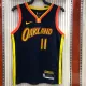 NBA Men Season 2021 Golden State Warriors #11 THOMPSON Black City Jersey High Quality Name and Number Print